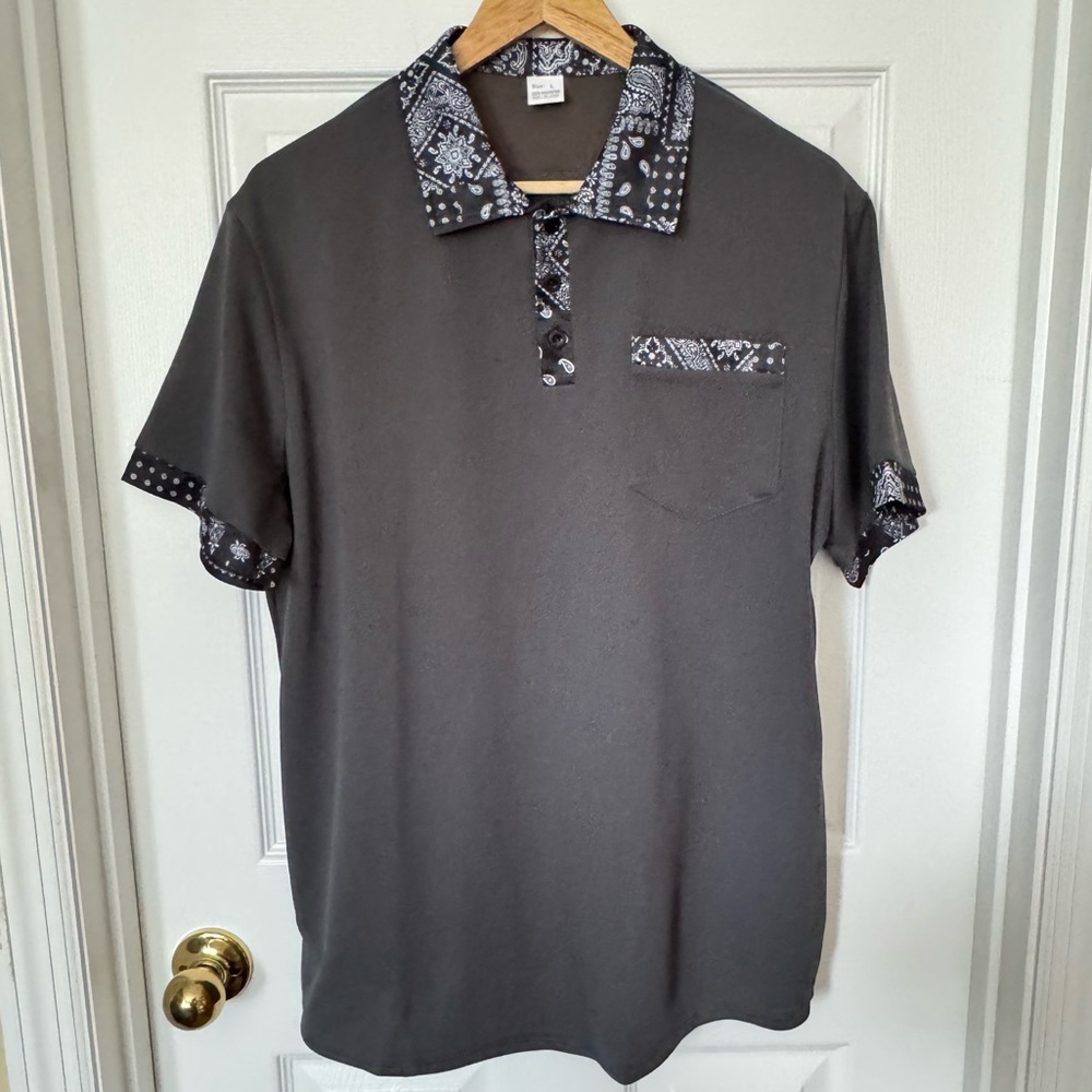 Mens Polo Shirt Sz L